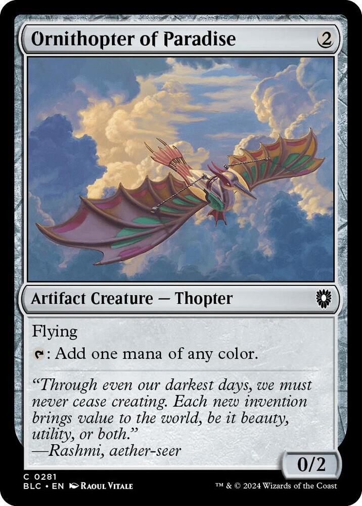 Ornithopter of Paradise - Bloomburrow Commander (BLC) 281C