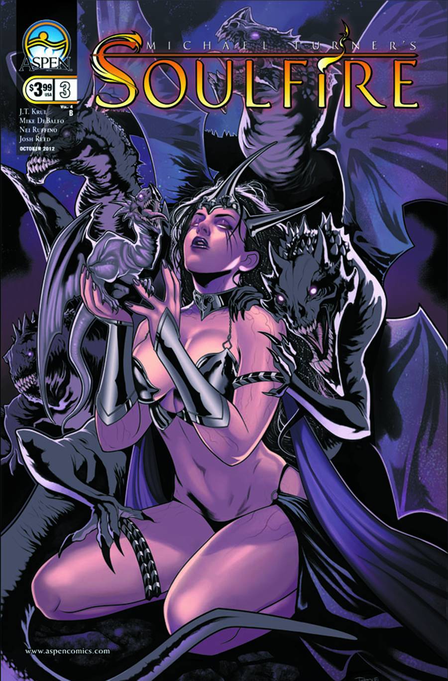 Soulfire, volume 4 # 3 (Aspen Comics 2012) Variant Cover B