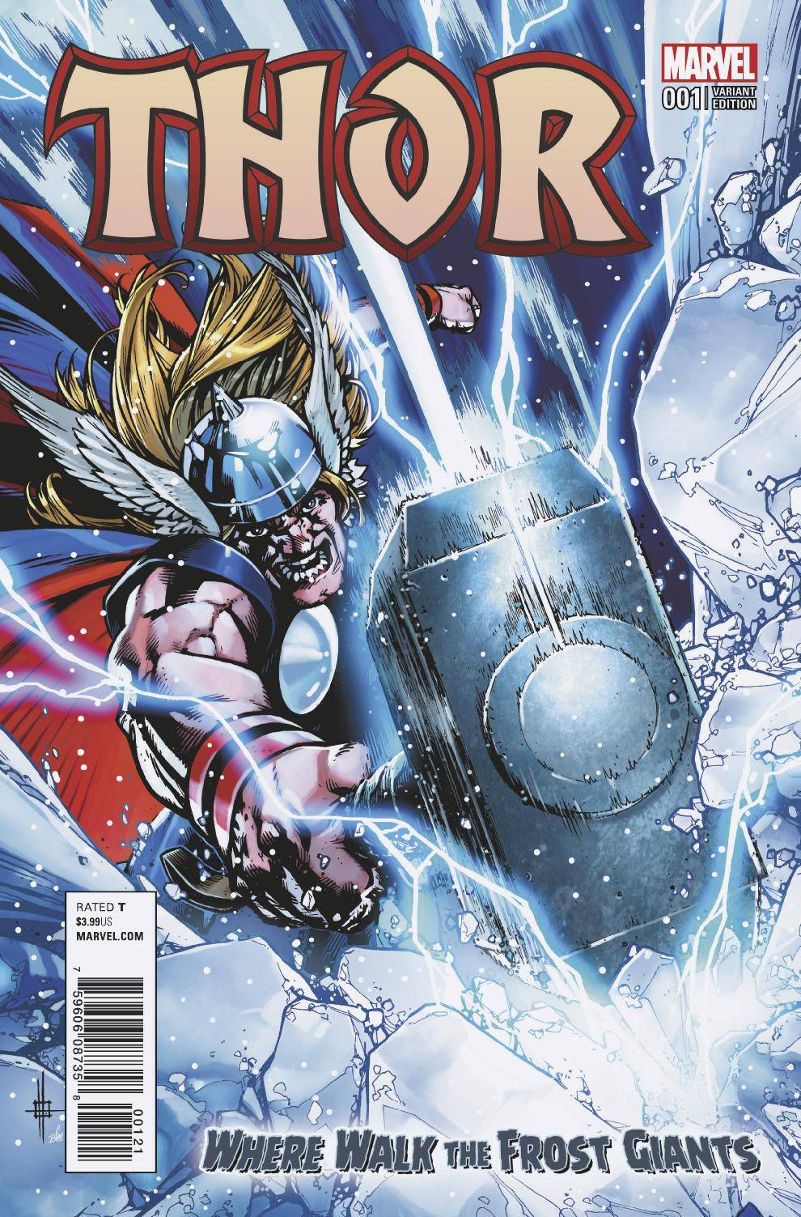 Thor, Where Walk the Frost Giants # 1 (Marvel comics 2017) Variant Cover