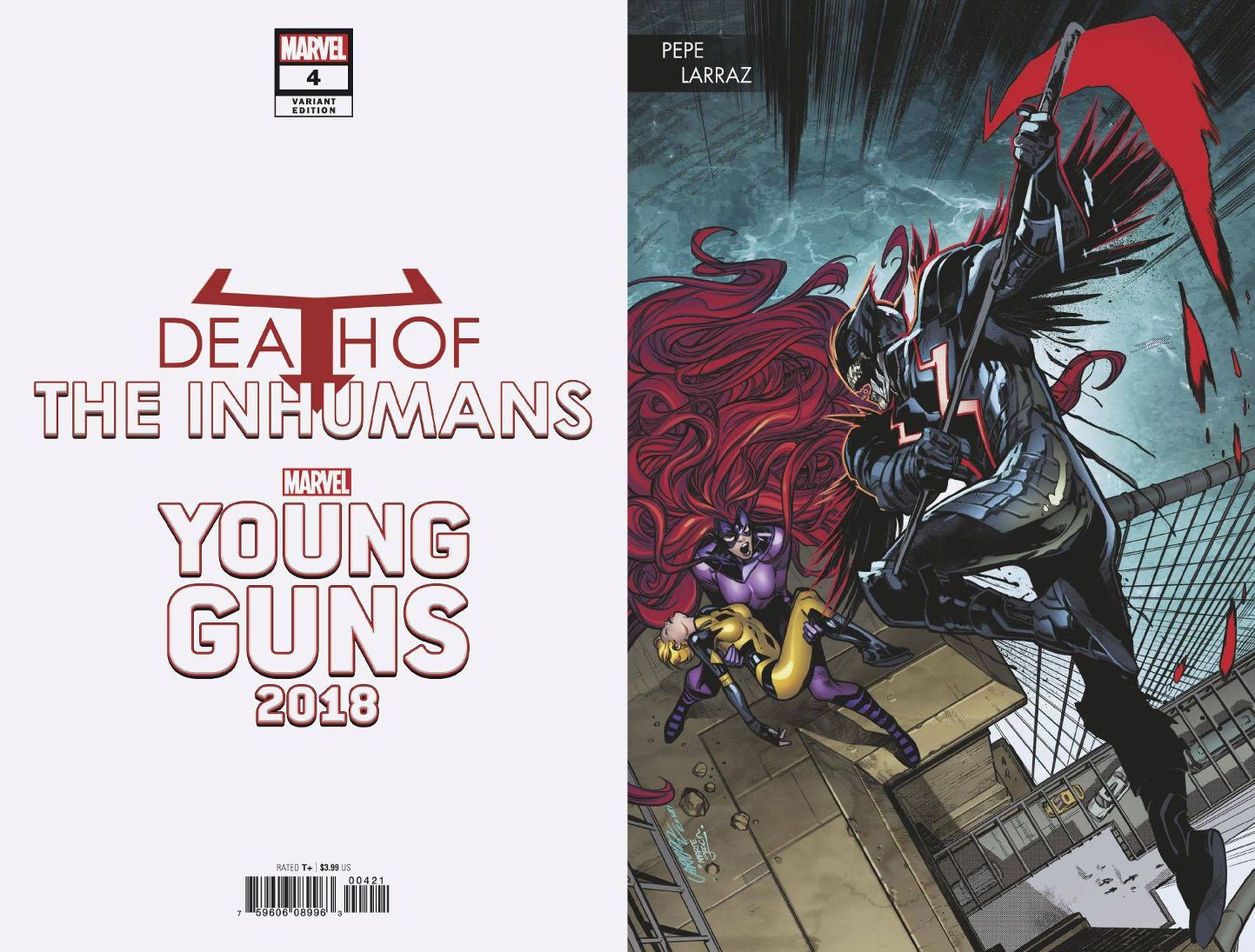 Death of The Inhumans #  4 of 5 (Marvel Comics 2018) Young Guns connecting Variant