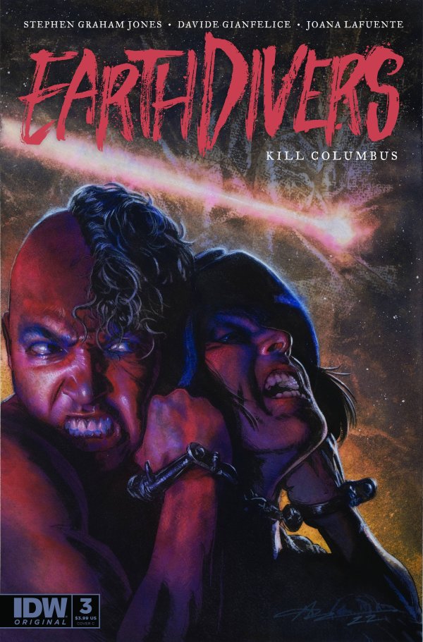 Earthdivers # 3 (IDW Comics 2022) Cover C Aaron Campbell Variant
