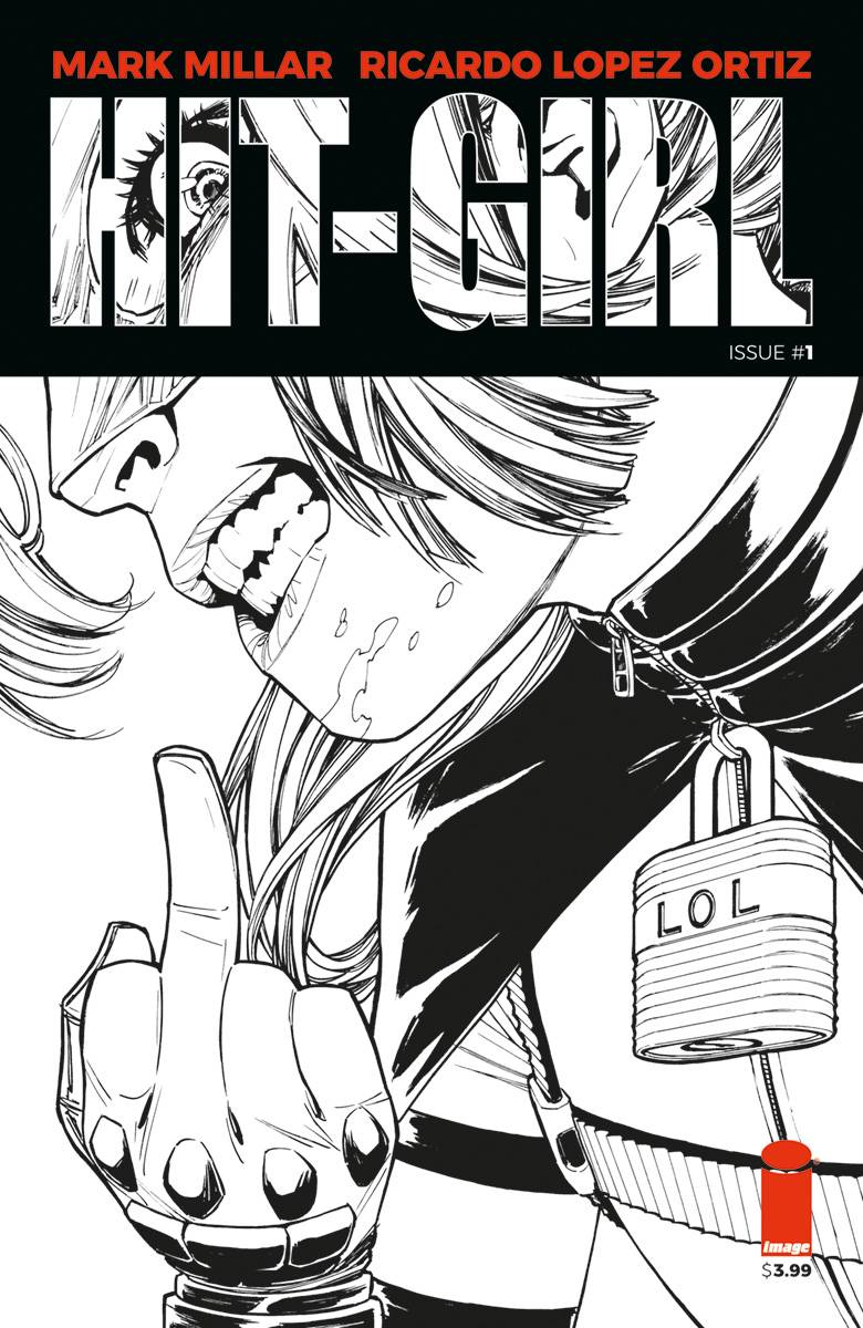 Hit-Girl #  1 (Image Comics 2018) B&W Variant