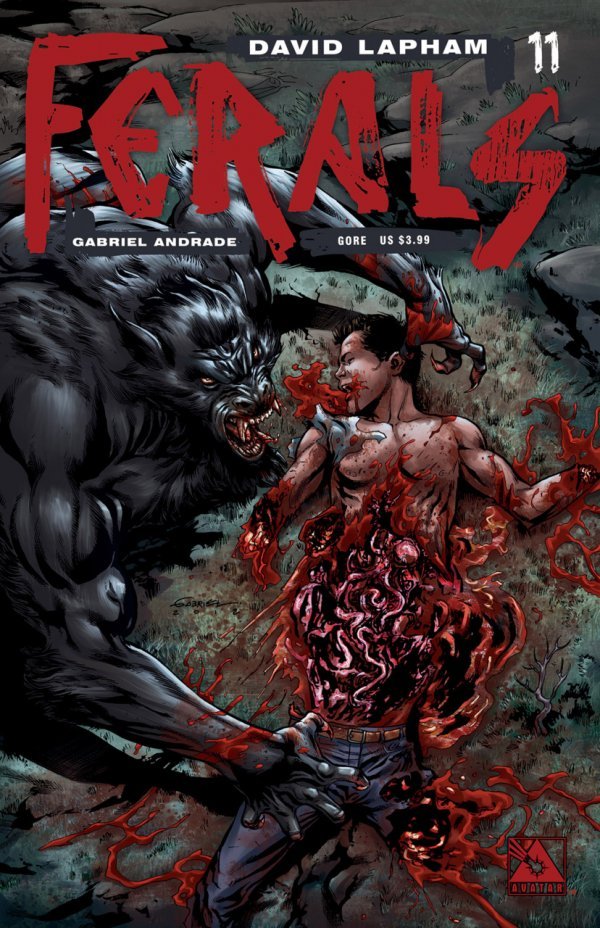 Ferals # 11 (Avatar Comics 2012) Gore Cover