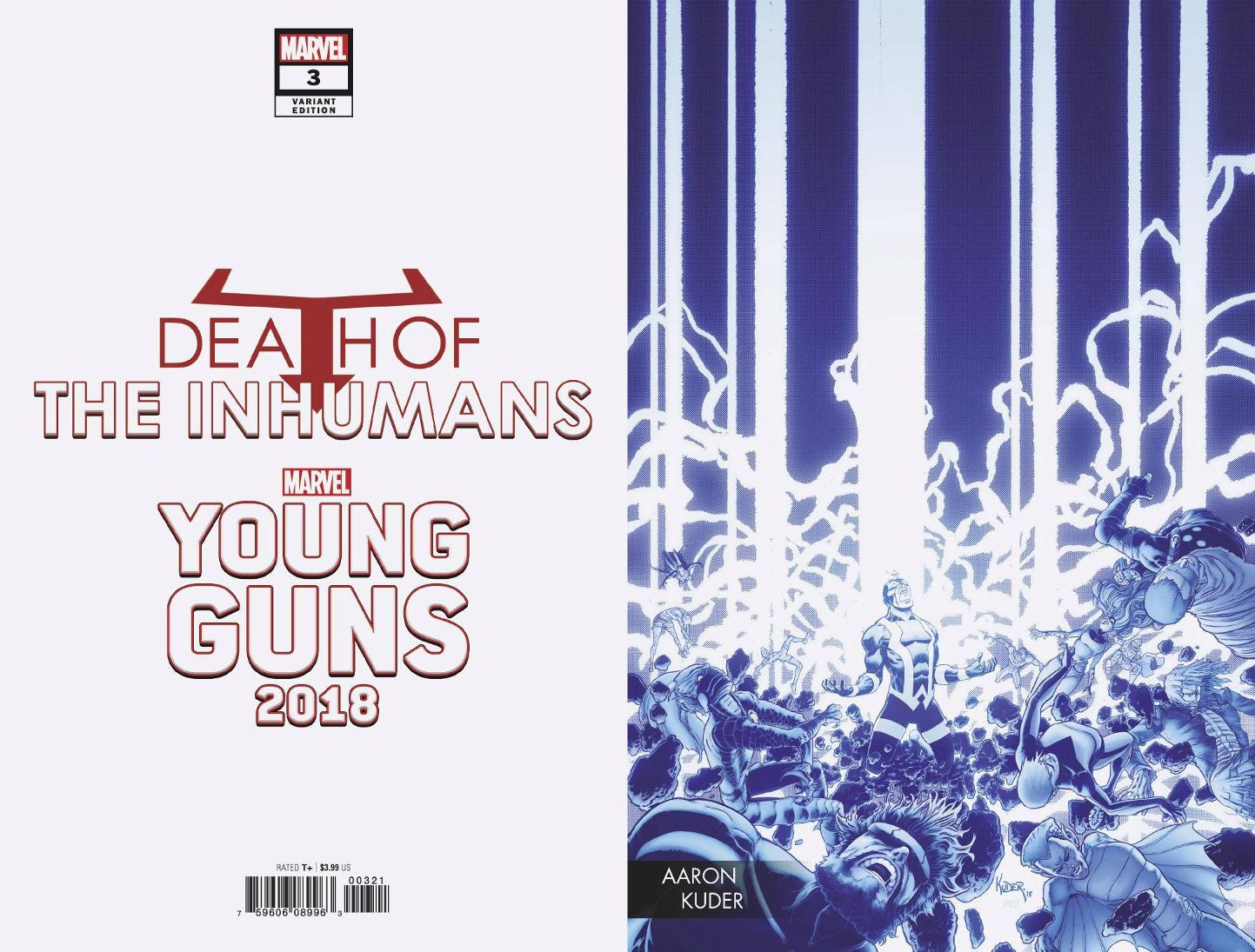 Death of The Inhumans #  3 of 5 (Marvel Comics 2018) Young Guns Connecting Variant