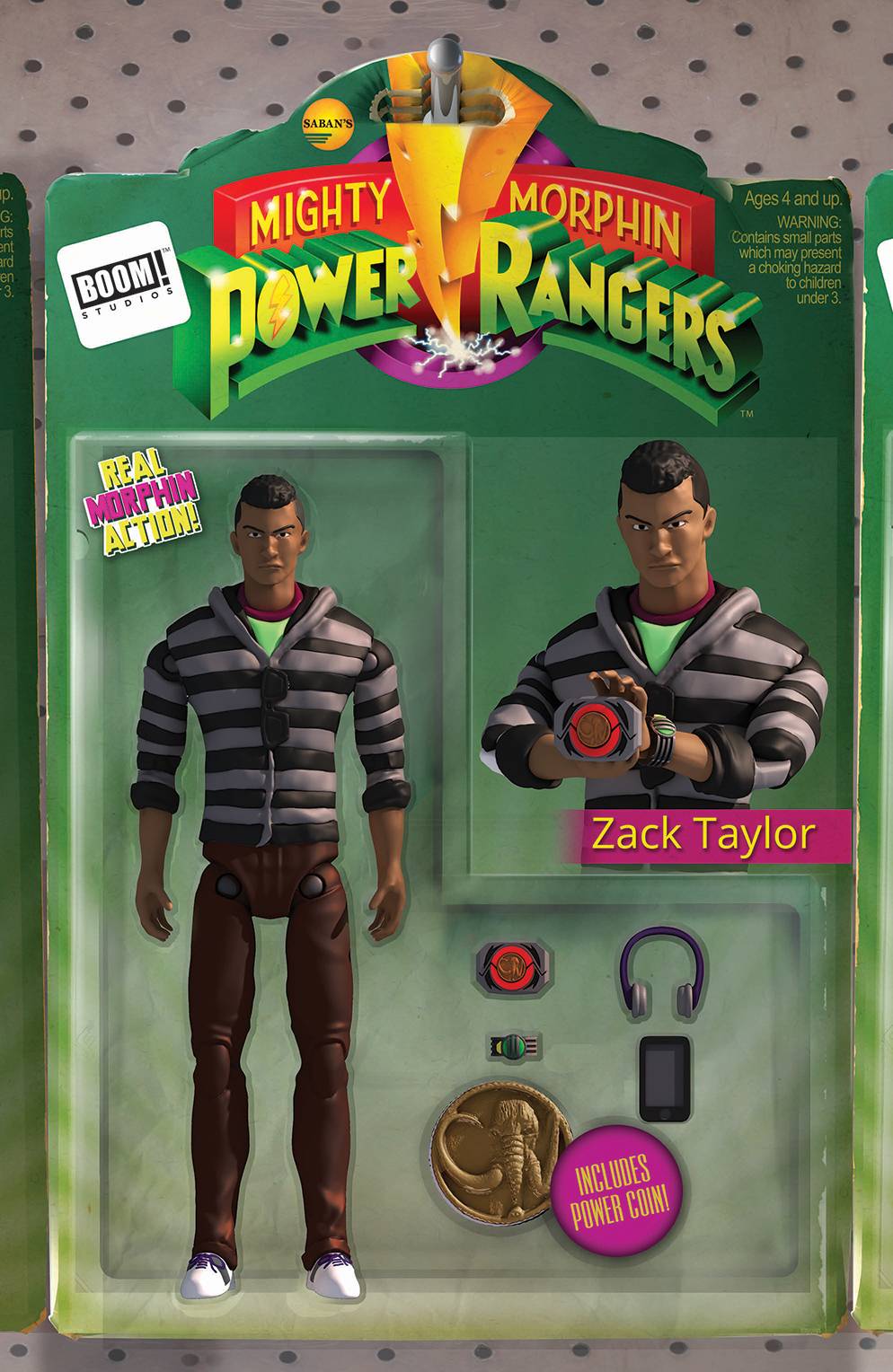 Mighty Morphin Power Rangers # 18 (Boom Comics 2017) Unlock Action Figure Variant