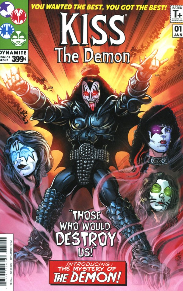 Kiss: The Demon # 1 of 4 (Dynamite Comics 2017) Variant Cover B Tom Mandrake Fantastic Four Homage