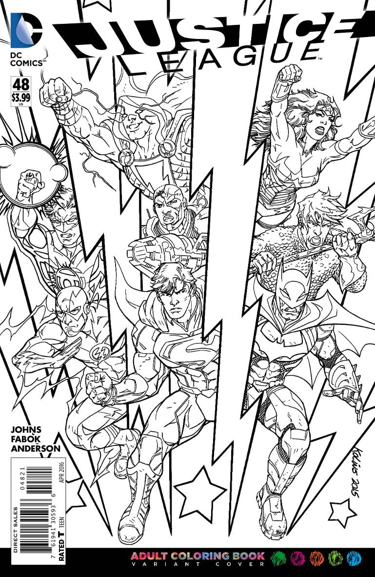 Justice League (2015) # 48 (DC Comics 2015) Coloring Book Variant Cover