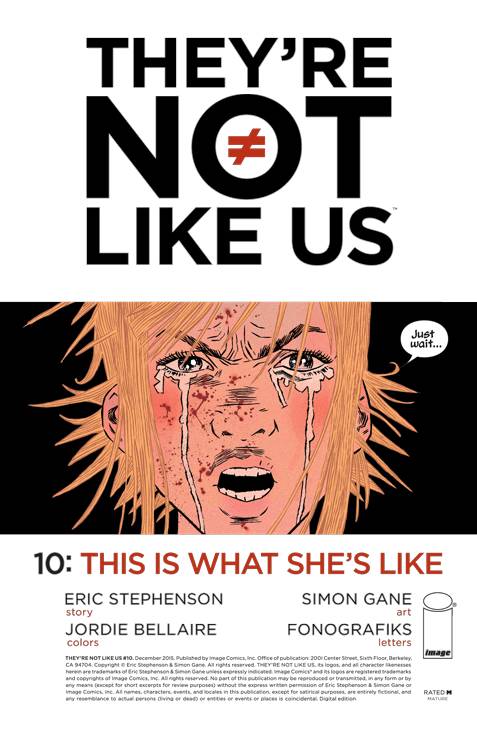 They're Not Like Us # 10 (Image Comics 2015)