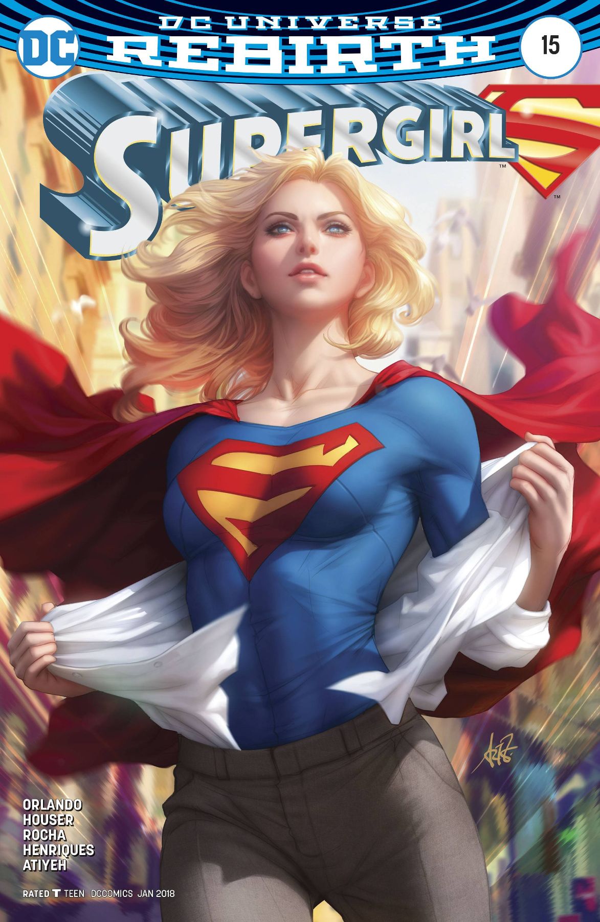 Supergirl #  15 Rebirth (DC Comics 2017) Stanley Lau Cover