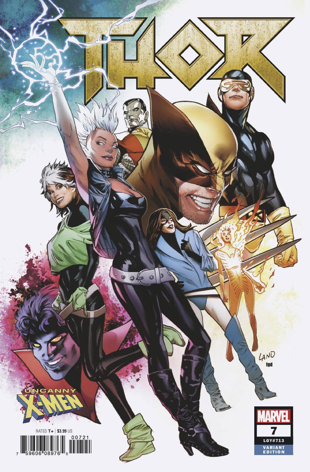 Thor, Volume 5 #  7 (Marvel comics 2018) Uncanny X-Men Variant