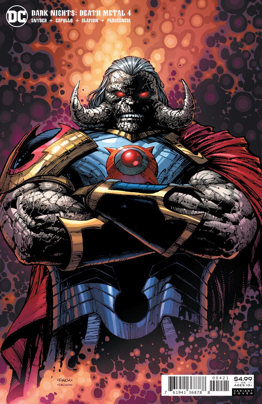 Dark Nights Death Metal #  4 (DC Comics 2020) David Finch Darkseid Cover
